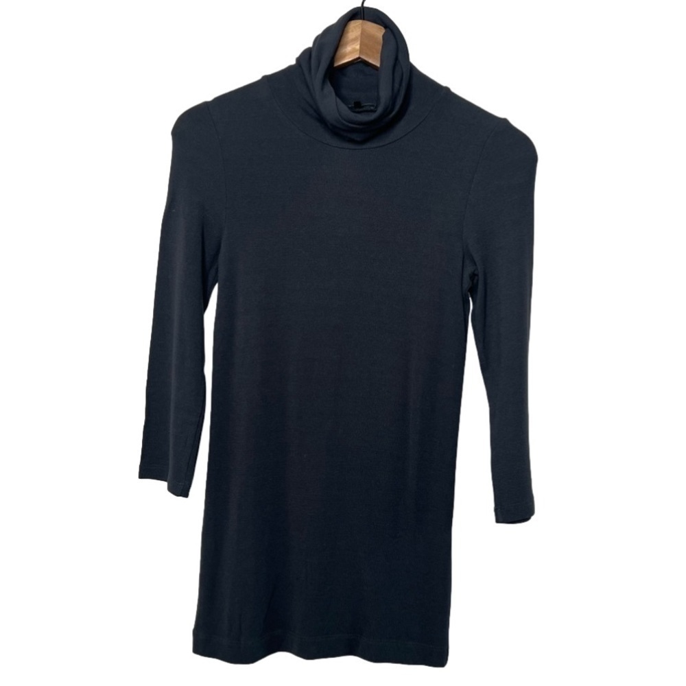 Theory Womens Size Medium Andera Turtleneck Dark Tanzanite Grey Sweater Modal